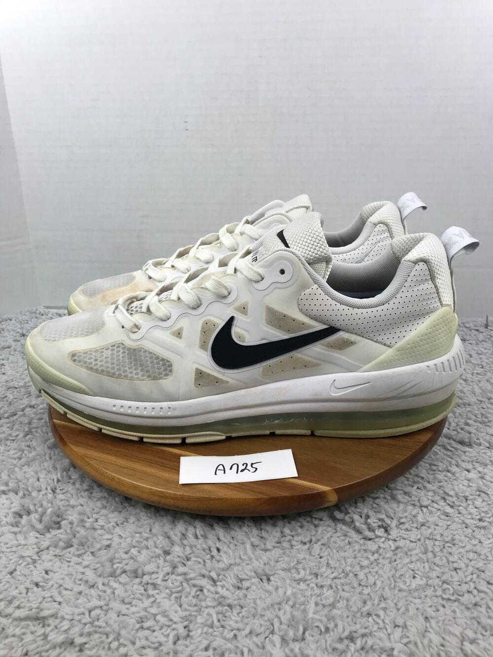 Nike Mens 14 Air Max Genome White Black Athletic Casual Daily Sneaker CW1648-100